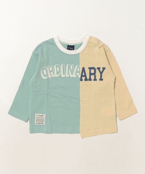 Crescent（クレッセント）の「ロゴプリント配色Ｔシャツ（Tシャツ/カットソー・キッズ・サックスブルー/スミクロ・95/90/100/120/130/110）」の2枚目の写真