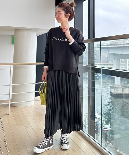 UNFILO（アンフィーロ）の「プリーツスカート（スカート・レディース・ライトグレー系/ブラック系5/カーキ系/ネイビー系/グレー系/ブラック系2・X-SMALL/SMALL/MEDIUM）」の4枚目の写真