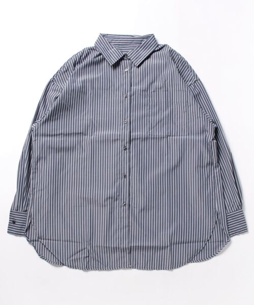 fort point(フォーポイント)の「【C-FORT POINT/フォートポイント】エステルブロード オーバーシルエットシャツ(シャツ/ブラウス・レディース・オフホワイト/ブラック/ネイビー/ブラウン・MEDIUM)」の4枚目の写真