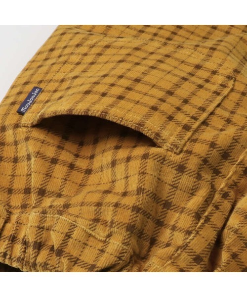 Moujonjon（ムージョンジョン）の「ＳＴコーデュロイチェック１０分丈ＰＮ（その他パンツ・キッズ・ピンク/マスタード・110/130/100/90/140/120）」の15枚目の写真