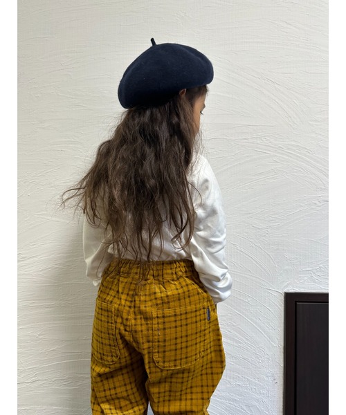 Moujonjon（ムージョンジョン）の「ＳＴコーデュロイチェック１０分丈ＰＮ（その他パンツ・キッズ・ピンク/マスタード・110/130/100/90/140/120）」の6枚目の写真