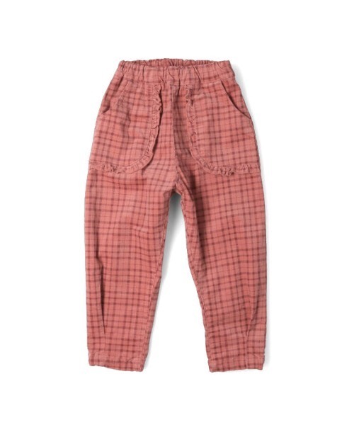 Moujonjon（ムージョンジョン）の「ＳＴコーデュロイチェック１０分丈ＰＮ（その他パンツ・キッズ・ピンク/マスタード・110/130/100/90/140/120）」の10枚目の写真