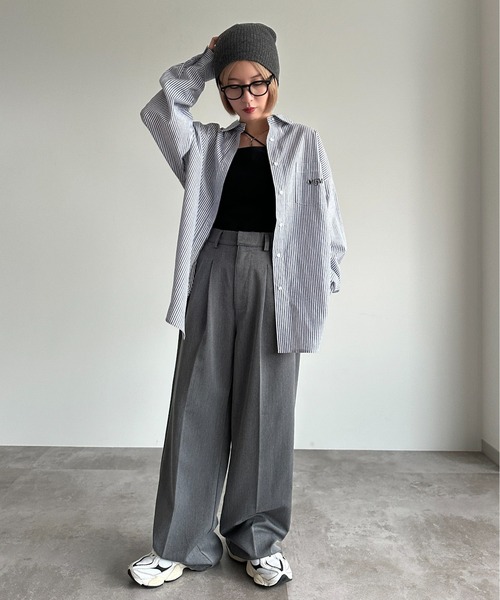 apres jour mignon(アプレジュールミニョン)の「【4周年記念アイテム】アソートシャツ【ZOZOTOWN限定アイテム】(シャツ/ブラウス・レディース・ネイビー/カーキ/ブラック系その他/オフホワイト・X-LARGE/フリー)」の7枚目の写真