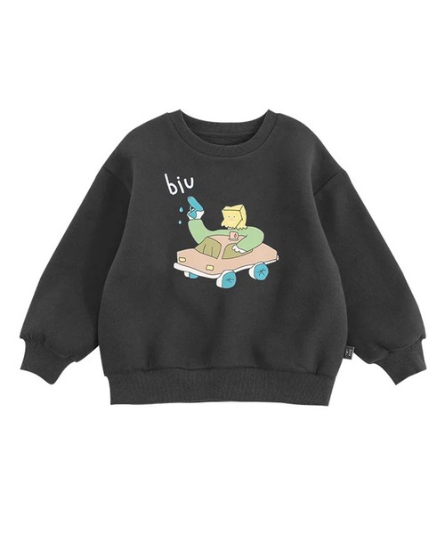 Bambin（ボンバン）の「【 Bambin / ボンバン 】 グラフィック プリント ジャージー プルオーバー（スウェット・キッズ・ブラック/ホワイト/グレー・130/120/110/100）」の3枚目の写真