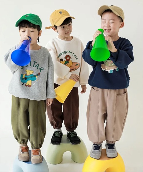 Bambin（ボンバン）の「【 Bambin / ボンバン 】 グラフィック プリント ジャージー プルオーバー（スウェット・キッズ・ブラック/ホワイト/グレー・130/120/110/100）」の10枚目の写真