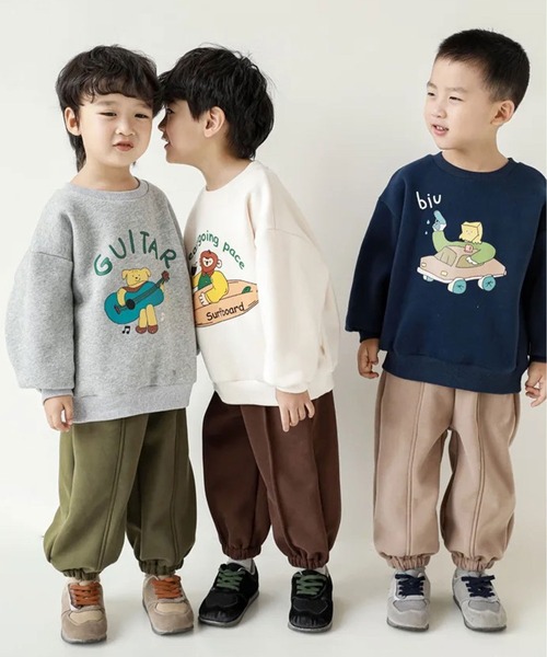 Bambin（ボンバン）の「【 Bambin / ボンバン 】 グラフィック プリント ジャージー プルオーバー（スウェット・キッズ・ブラック/ホワイト/グレー・130/120/110/100）」の8枚目の写真