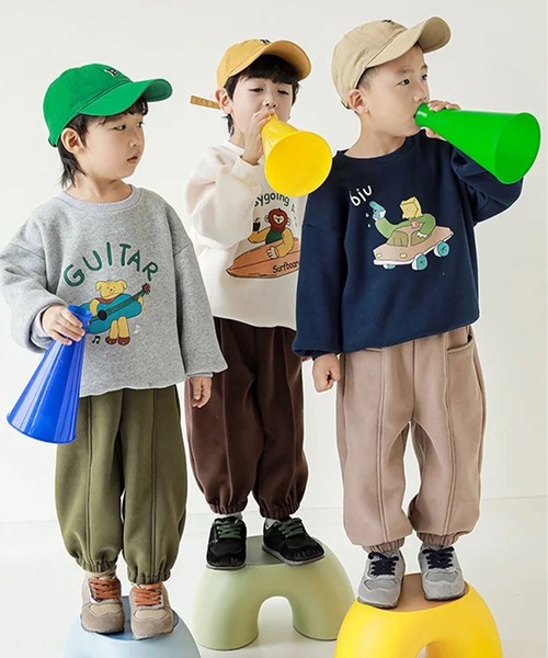 Bambin（ボンバン）の「【 Bambin / ボンバン 】 グラフィック プリント ジャージー プルオーバー（スウェット・キッズ・ブラック/ホワイト/グレー・130/120/110/100）」の6枚目の写真