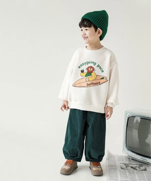 Bambin（ボンバン）の「【 Bambin / ボンバン 】 グラフィック プリント ジャージー プルオーバー（スウェット・キッズ・ブラック/ホワイト/グレー・130/120/110/100）」の13枚目の写真