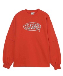 X-girl | METALLIC LOGO LAYERED SWEAT TOP(スウェット)