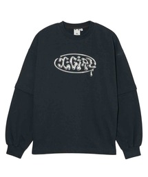 X-girl | METALLIC LOGO LAYERED SWEAT TOP(スウェット)