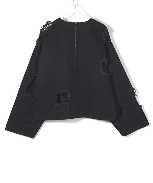 IKUMI（イクミ）の「【IKUMI】CRUSHD DENIM TOPS（その他トップス・レディース・ホワイト/ブラック・FREE）」の8枚目の写真