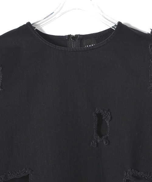 IKUMI（イクミ）の「【IKUMI】CRUSHD DENIM TOPS（その他トップス・レディース・ホワイト/ブラック・FREE）」の7枚目の写真