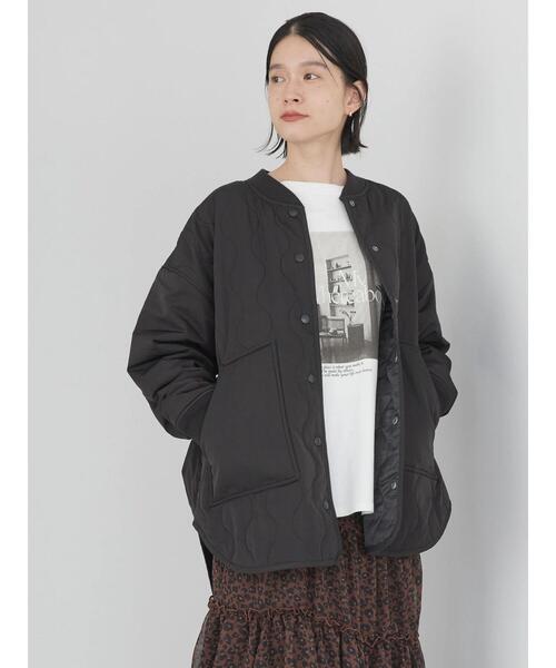 AMERICAN HOLIC（アメリカンホリック）の「キルポカリブ付きキルティングブルゾン（その他アウター・レディース・ブラック/カーキ・M/L）」の21枚目の写真