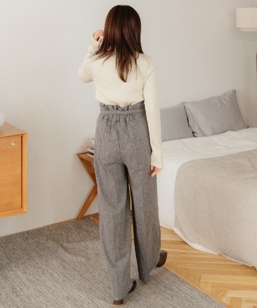 flower（フラワー）の「ブライトリブニット4（ニット/セーター・レディース・ブラウン/ピンク/グレー/ベージュ/アイボリー・FREE）」の9枚目の写真