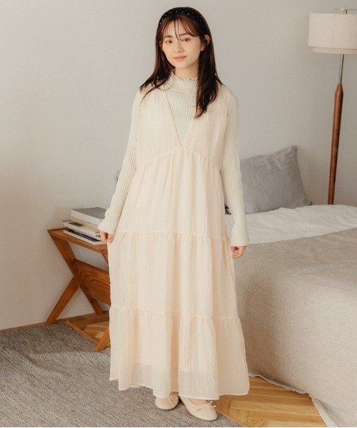 flower（フラワー）の「ブライトリブニット4（ニット/セーター・レディース・ブラウン/ピンク/グレー/ベージュ/アイボリー・FREE）」の11枚目の写真