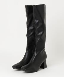 ABC-MART | JOLI ENCORE ジョリーアンコール SQ LBT 6 スクエアロングブーツ 6 JE86007 BLACK(ブーツ)