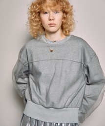 Tulle Combination Sweatshirt/チュールコンビスウェット【MAISON SPECIAL/メゾンスペシャル】