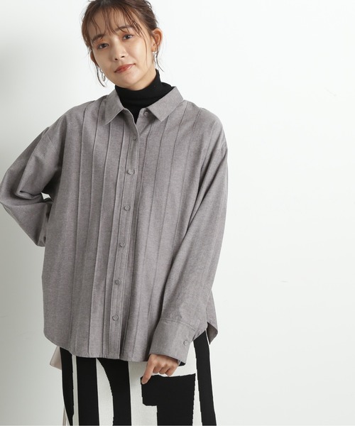 N.(N. Natural Beauty Basic)(エヌエヌナチュラルビューティーベーシック)の「◆ピンタックシャツ(シャツ/ブラウス・レディース・ブルー/オフホワイト/ブラック・MEDIUM)」の10枚目の写真