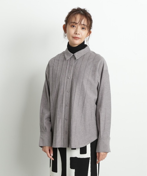 N.(N. Natural Beauty Basic)(エヌエヌナチュラルビューティーベーシック)の「◆ピンタックシャツ(シャツ/ブラウス・レディース・ブルー/オフホワイト/ブラック・MEDIUM)」の17枚目の写真