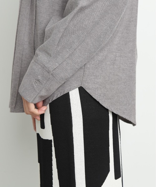 N.(N. Natural Beauty Basic)(エヌエヌナチュラルビューティーベーシック)の「◆ピンタックシャツ(シャツ/ブラウス・レディース・ブルー/オフホワイト/ブラック・MEDIUM)」の22枚目の写真