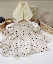 lulunoix/ドットフリルブラウス N15146