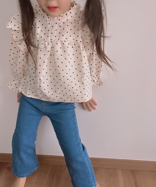 CERCA（チェルカ）の「lulunoix/ドットフリルブラウス N15146（シャツ/ブラウス・キッズ・ホワイト・110cm/120cm/100cm/90cm）」の4枚目の写真