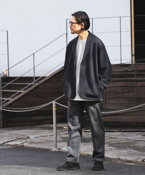 B:MING by BEAMS(ビーミングバイビームス)の「B:MING by BEAMS / ダブルフェイス 梨地 イージー ジャケット(セットアップ対応)(テーラードジャケット・メンズ・ネイビー/ライトグレー/ブラック・X-LARGE/SMALL/MEDIUM/LARGE)」の13枚目の写真