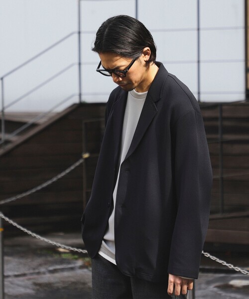 B:MING by BEAMS(ビーミングバイビームス)の「B:MING by BEAMS / ダブルフェイス 梨地 イージー ジャケット(セットアップ対応)(テーラードジャケット・メンズ・ネイビー/ライトグレー/ブラック・X-LARGE/SMALL/MEDIUM/LARGE)」の14枚目の写真