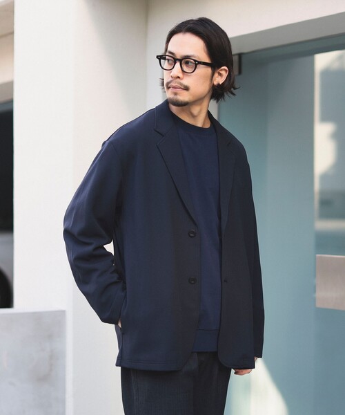 B:MING by BEAMS(ビーミングバイビームス)の「B:MING by BEAMS / ダブルフェイス 梨地 イージー ジャケット(セットアップ対応)(テーラードジャケット・メンズ・ネイビー/ライトグレー/ブラック・X-LARGE/SMALL/MEDIUM/LARGE)」の5枚目の写真