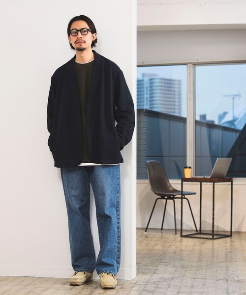 B:MING by BEAMS(ビーミングバイビームス)の「B:MING by BEAMS / ダブルフェイス 梨地 イージー ジャケット(セットアップ対応)(テーラードジャケット・メンズ・ネイビー/ライトグレー/ブラック・X-LARGE/SMALL/MEDIUM/LARGE)」の20枚目の写真