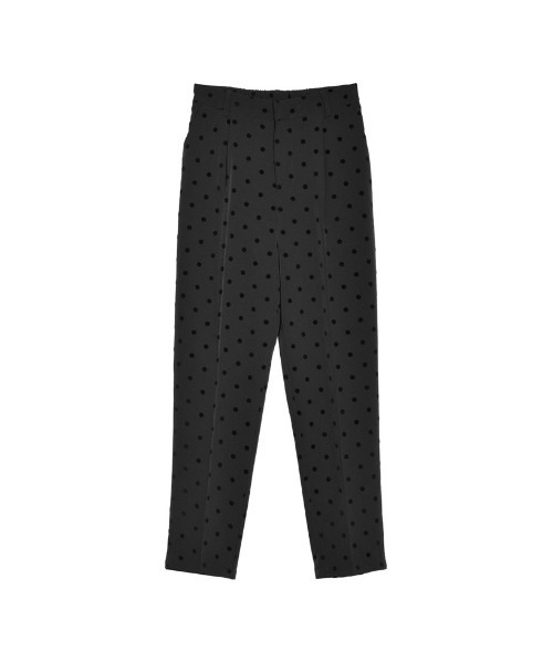 Re:EDIT（リエディ）の「[累計販売枚数1.1万枚突破][オケージョン セレモニー][低身長/高身長/大きいサイズ有]フロッキードットカットツイルテーパードパンツ（その他パンツ・レディース・ブラック/ブラック系その他/グレー・MEDIUM/LARGE/X-LARGE/SMALL/SHORT/TALL）」の11枚目の写真