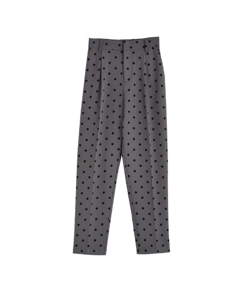 Re:EDIT（リエディ）の「[累計販売枚数1.1万枚突破][オケージョン セレモニー][低身長/高身長/大きいサイズ有]フロッキードットカットツイルテーパードパンツ（その他パンツ・レディース・ブラック/ブラック系その他/グレー・MEDIUM/LARGE/X-LARGE/SMALL/SHORT/TALL）」の16枚目の写真