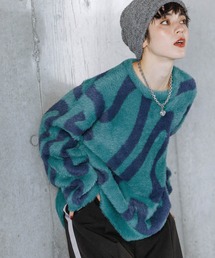 PAGEBOY | ペイントアートシャギープルオーバー(ニット/セーター)