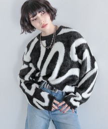 PAGEBOY | ペイントアートシャギープルオーバー(ニット/セーター)