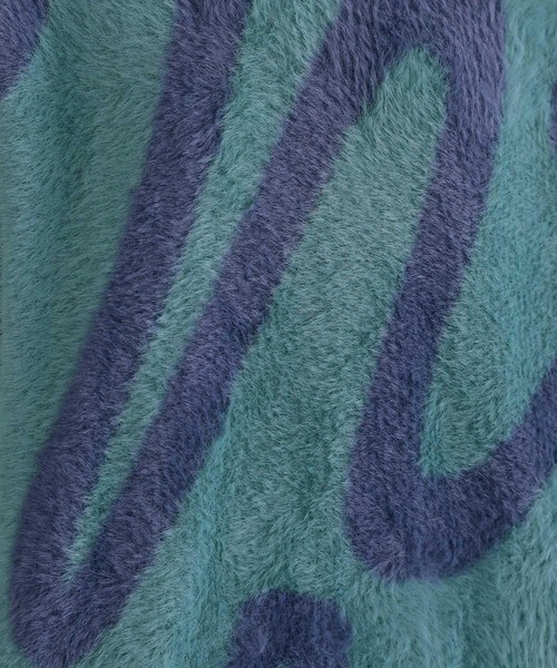 PAGEBOY(ページボーイ)の「ペイントアートシャギープルオーバー(ニット/セーター・レディース・オフホワイト/ターコイズブルー/ブラック・FREE)」の8枚目の写真