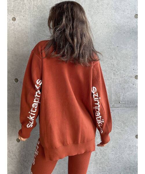 GYDA(ジェイダ)の「SZIMPATIKUSサイドスリットニットトップス(ニット/セーター・レディース・アイボリー/ブラック/ダークオレンジ・FREE)」の15枚目の写真