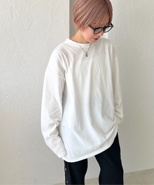 apres jour mignon(アプレジュールミニョン)の「レイヤードTシャツ【ZOZOTOWN限定アイテム】(Tシャツ/カットソー・レディース・オフホワイト/ブラック・X-LARGE/フリー)」の3枚目の写真