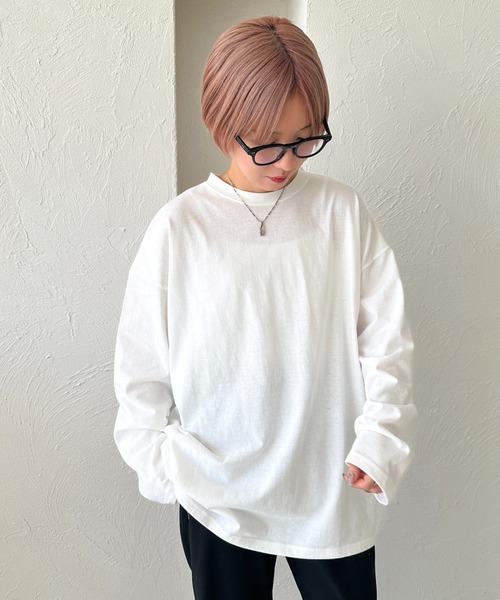 apres jour mignon(アプレジュールミニョン)の「レイヤードTシャツ【ZOZOTOWN限定アイテム】(Tシャツ/カットソー・レディース・オフホワイト/ブラック・X-LARGE/フリー)」の4枚目の写真