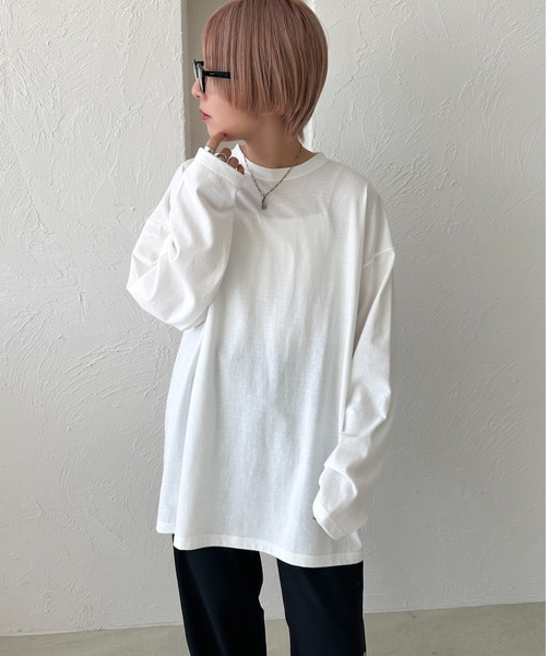 apres jour mignon(アプレジュールミニョン)の「レイヤードTシャツ【ZOZOTOWN限定アイテム】(Tシャツ/カットソー・レディース・オフホワイト/ブラック・X-LARGE/フリー)」の5枚目の写真