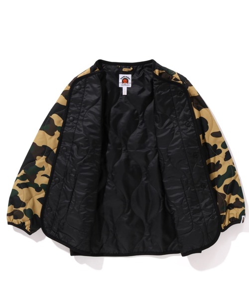 A BATHING APE(アベイシングエイプ)の「1ST CAMO QUILTING JACKET K(ナイロンジャケット・キッズ・グリーン/イエロー・110/140/120/130/100)」の5枚目の写真