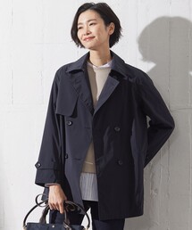 オンワード自由区＊ダークネイビートレンチコート＊サイズ44＊大きいサイズ セール】 トロトレンチロング丈 コート （トレンチコート）｜L