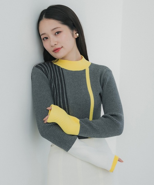 最終価格】▽ユナイテッドトウキョウ スプリットブロックニット 最終