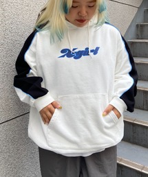 X-girl(GbNXK[)X-GIRL/GbNXK[ CONTRAST COLOR SWEAT HOODIE fB[X vI[o[ p[J[ 105233012022(p[J[)