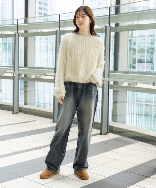 3.3 Field Trip （3.3フィールドトリップ）の「3.3 Field Trip／ボートネックニット　2991069（ニット/セーター・レディース・ベージュ/ブルー・FREE）」の3枚目の写真