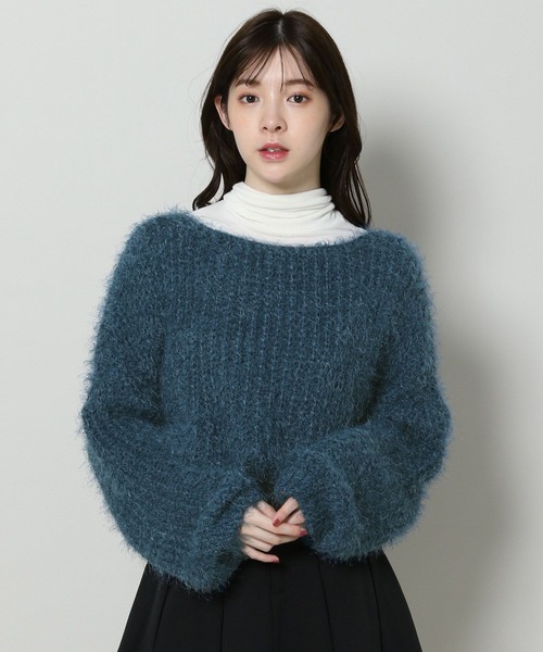 3.3 Field Trip （3.3フィールドトリップ）の「3.3 Field Trip／ボートネックニット　2991069（ニット/セーター・レディース・ベージュ/ブルー・FREE）」の9枚目の写真