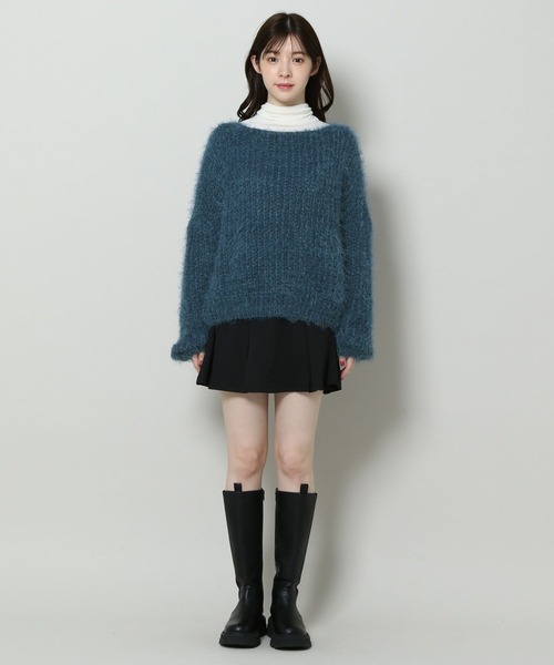 3.3 Field Trip （3.3フィールドトリップ）の「3.3 Field Trip／ボートネックニット　2991069（ニット/セーター・レディース・ベージュ/ブルー・FREE）」の12枚目の写真