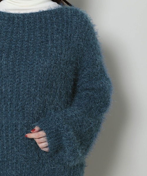 3.3 Field Trip （3.3フィールドトリップ）の「3.3 Field Trip／ボートネックニット　2991069（ニット/セーター・レディース・ベージュ/ブルー・FREE）」の17枚目の写真