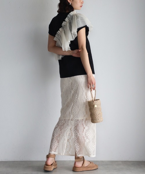 りぽち スカート つけ襟 ヘッドドレス ୨୧ レースアップ2連薔薇ヘッドドレス/Lace-up double rose