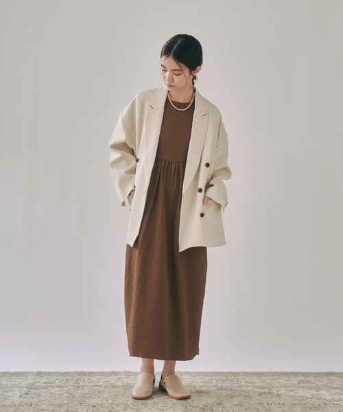 moi tytto（モイテュット）の「ハイウエスト切替えパフワンピース（ワンピース・レディース・ナチュラル/ブラウン/ベージュ/オレンジ/グリーン/ブラック・FREE/SMALL）」の17枚目の写真