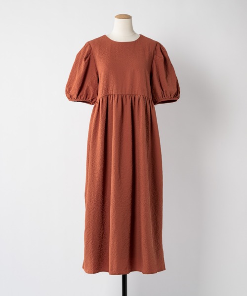 emicetic パフワンピース ハイウエスト切替えパフワンピース（ワンピース）｜moi tytto